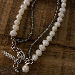 Steely Pearls Bracelet